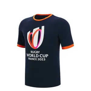 T-shirt de polycotton para crianças Macron RWC France 2023 image-0