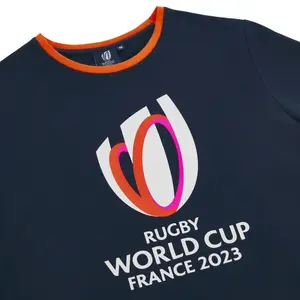 T-shirt de polycotton para raparigas Macron RWC France 2023 image-2
