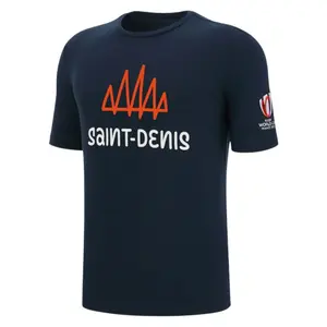 Polycotton T-Shirt Macron RWC Frankreich 2023 St Denis image-0