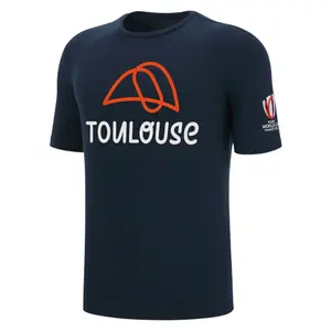 T-shirt de polycotton para crianças Macron RWC France 2023 Toulouse image-0