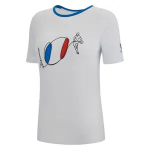Camiseta de mujer de polialgodón Macron RWC Francia 2023 image-0
