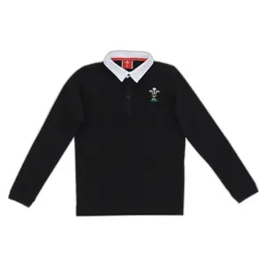 Long sleeve Polo shirt for kids Pays de Galles Rugby XV Merch CA LF