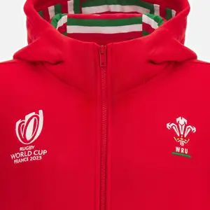 Sweatshirt hooded zipped child Pays de Galles Rugby XV Merch RWC Country. 2023 image-1