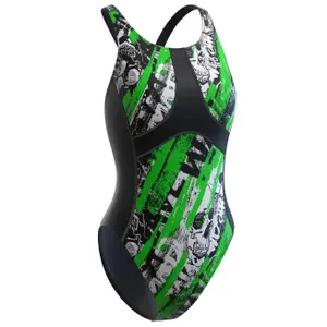 Women's 1-piece swimsuit Mad Wave Criss Cross PBT Y6 image-0