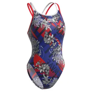 Women's 1-piece swimsuit Mad Wave Crossback PBT A1 image-0