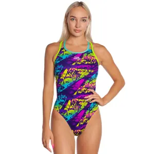 Women's 1-piece swimsuit Mad Wave Crossback PBT D7 image-1