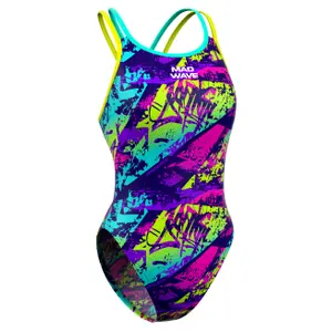 Women's 1-piece swimsuit Mad Wave Crossback PBT D7 image-0