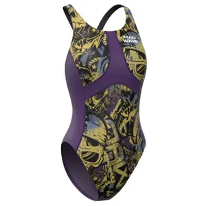 Women's 1-piece swimsuit Mad Wave Criss Cross PBT A5 image-0