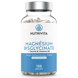 Complemento alimenticio bisglicinato de magnesio - 120 cápsulas Nutrivita image-0