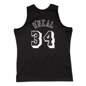 shaquille o'neal los angeles lakers '96 white logo nba jersey image-1