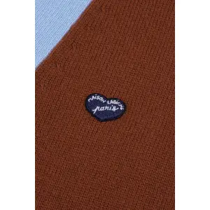 Cardigan Herz-Patch aus Wolle und Kaschmir für Frauen Maison Labiche Gliziere image-2