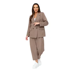 Ensemble élégant à pantalon large femme Makadamia C90