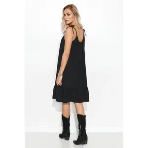 Short dress with tied straps for women Makadamia image-2