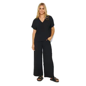 Bluse und weite Hose für Frauen Makadamia