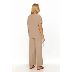 Bluse und weite Hose für Frauen Makadamia image-1