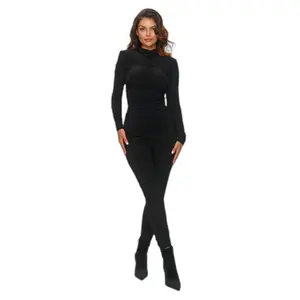 Conjunto ajustado con efecto drapeado mujer Makadamia M852