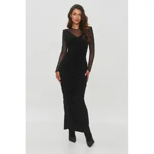 Abito lungo aderente donna Makadamia image-1