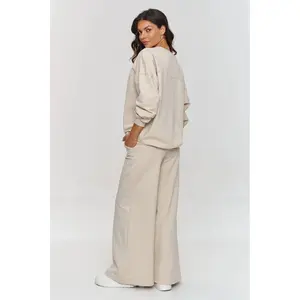 Completo felpa e pantaloni larghi donna Makadamia image-1