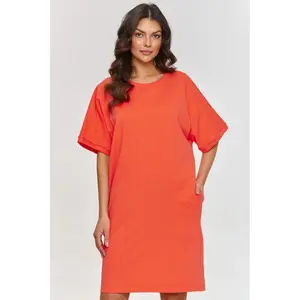 Abito t-shirt con tasche laterali donna Makadamia image-1