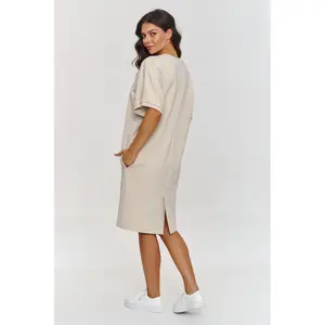 Abito t-shirt con tasche laterali donna Makadamia image-2