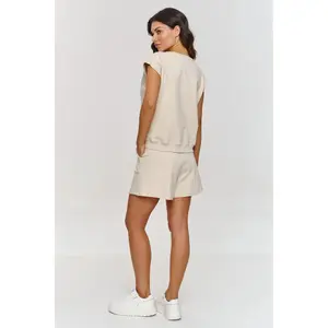 Kombinezon damski z krótkim rękawem i szortami Makadamia image-2