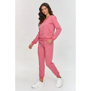 Damen Sweatshirt- und Jogginghose-Set Makadamia image-2