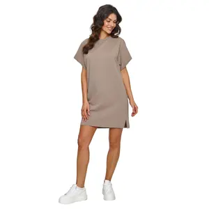 Women's t-shirt dress Makadamia image-0