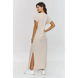 Vestito lungo da donna in T-shirt Makadamia image-1