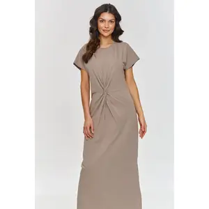 Vestito lungo da donna in T-shirt Makadamia image-2