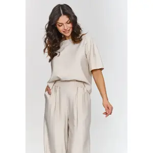 T-Shirt und breite Hose für Frauen Makadamia image-2