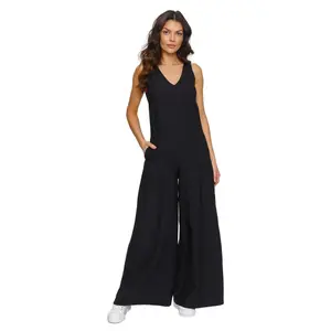 V-Ausschnitt-Jumpsuit für Damen Makadamia