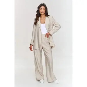 Women's suit jacket and trousers set Makadamia image-2