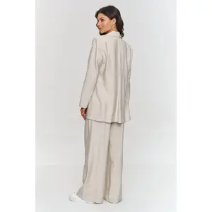 Women's suit jacket and trousers set Makadamia image-3