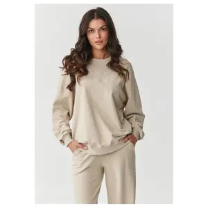 Women’s sweatshirt and wide-leg pants set Makadamia image-3