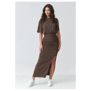Langes Kleid, Damen Makadamia image-2