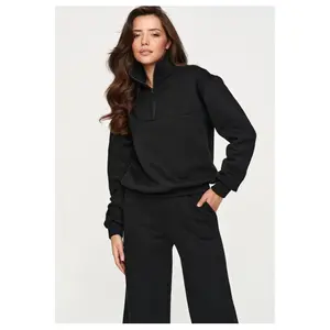 Conjunto de chándal con pantalones anchos mujer Makadamia M946 image-3