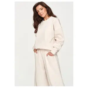 Ensemble de jogging avec sweat oversize et pantalon large femme Makadamia M947 image-3