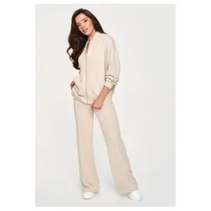Conjunto de chándal con pantalones anchos mujer Makadamia M949 image-1