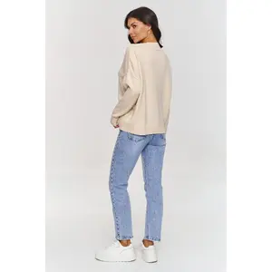 Women's V-neck sweater Makadamia image-2