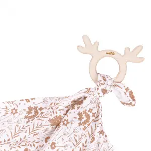 Bamboo baby teething ring and diaper set Malomi Kids image-1