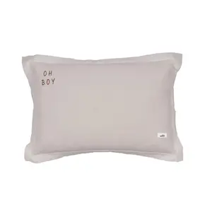 Kudde i tvättad bomull Malomi Kids Oh Boy image-1