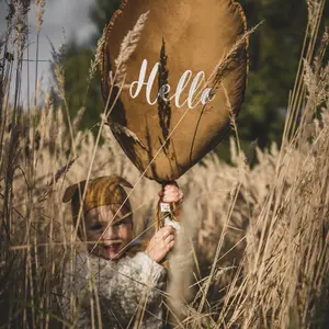 Μαξιλάρι μπαλόνι Malomi Kids Delux Hello Ecru image-1