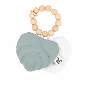 Plush teething toy leaf Malomi Kids image-0