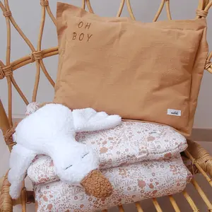 Oreiller en coton lavé bébé Malomi Kids Oh Girl image-3