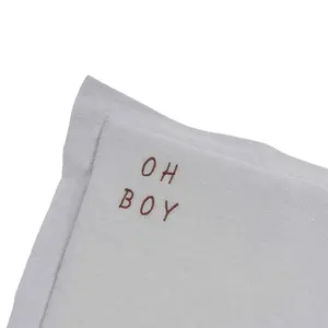 Oreiller en coton lavé bébé Malomi Kids Oh Boy