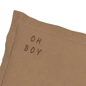 Oreiller en coton lavé bébé Malomi Kids Oh Boy