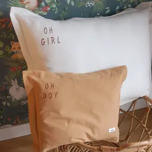 Almohada de algodón lavado para bebés Malomi Kids Oh Boy image-1