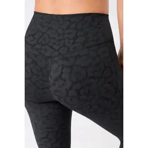 Monochrome Printed Women's Leggings Mandala image-4