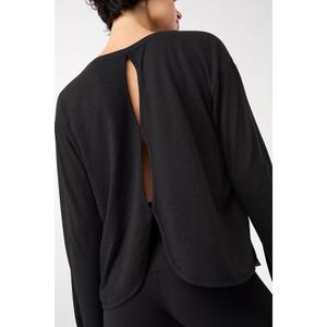 Women's long-sleeve open-back T-shirt Mandala image-1