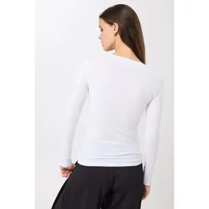 T-shirt med V-hals langærmet tætsiddende kvinde Mandala image-1